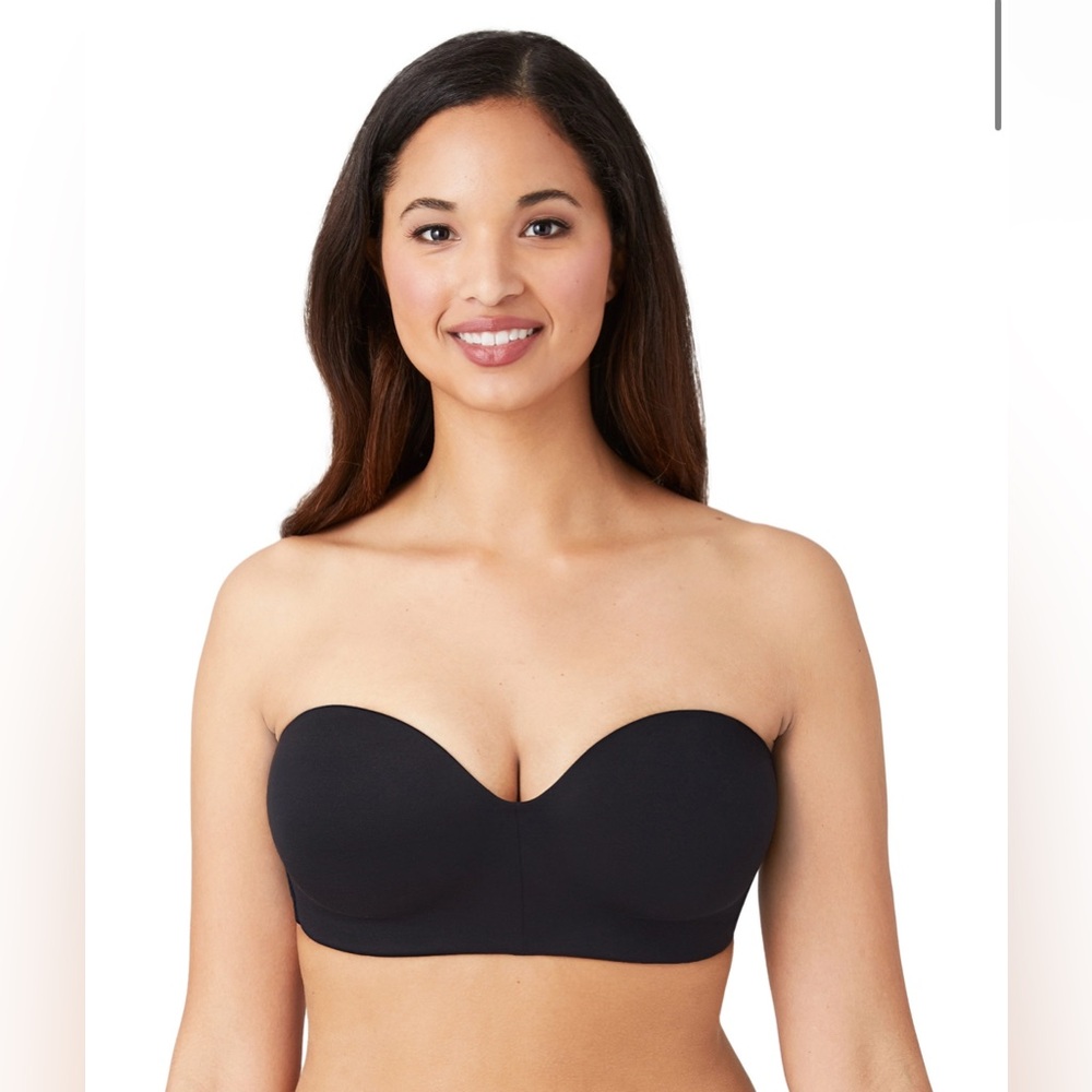 Wacoal 854372 Staying Power Strapless Lined Wire Free Bra US Size 36DD Black